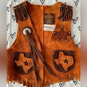 John R Craighead toddler leather cowboy vest (S)